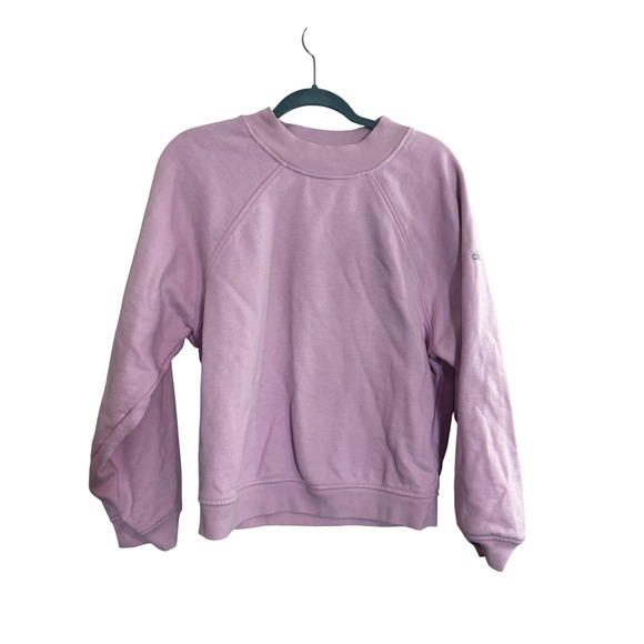 Alo Yoga Renown Crew Neck Pullover Sweatshirt Lavender Purple Womens - Picture 2 of 12